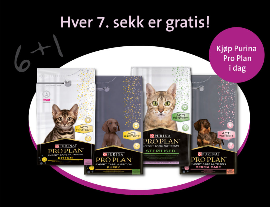 Klippekort på Purina Pro Plan - hver 7. sekk er gratis